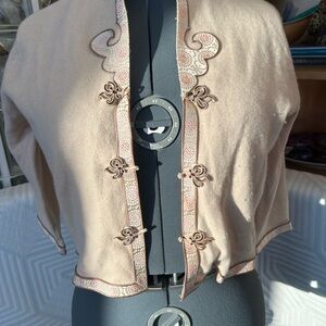 Vintage Elegant Beige Women's Sweater